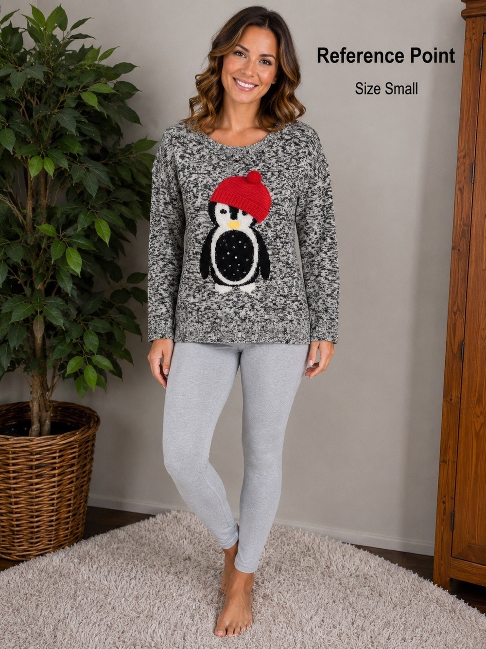 Reference Point Penguin Sweater - Size Small